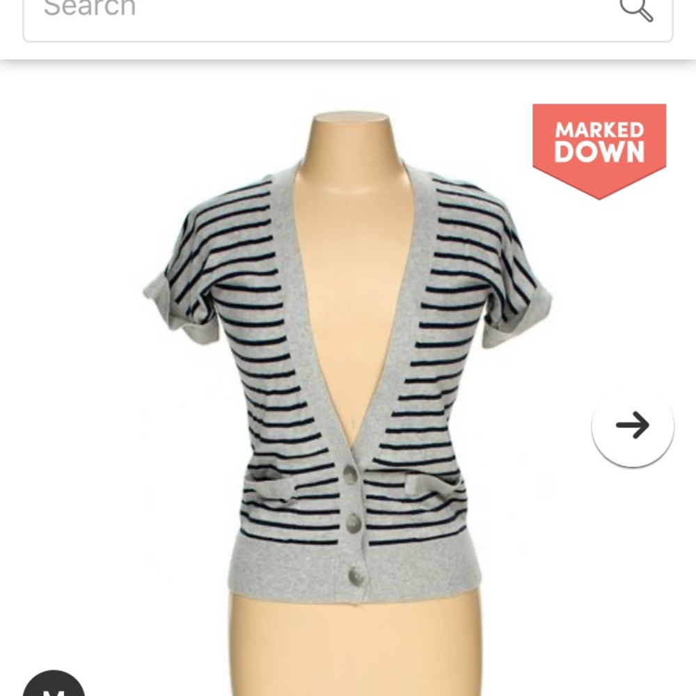 Short Sleeve button  striped top- American Eagle